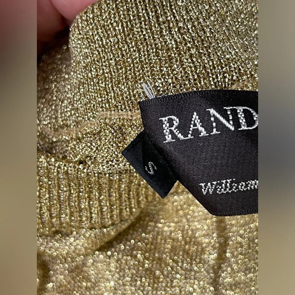 randall roy for william kasper pants shimmery pull one unlined gold size S - Picture 6 of 8